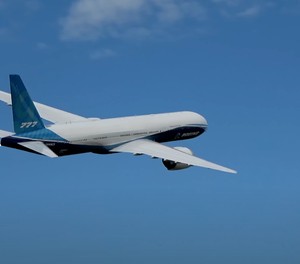 777X in der Luft: Hierbei handelt es sich um ein Modellflugeuzg.