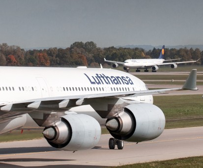 A340 von Lufthansa: Der Flug nach Cancun hob mit Verspätung ab.