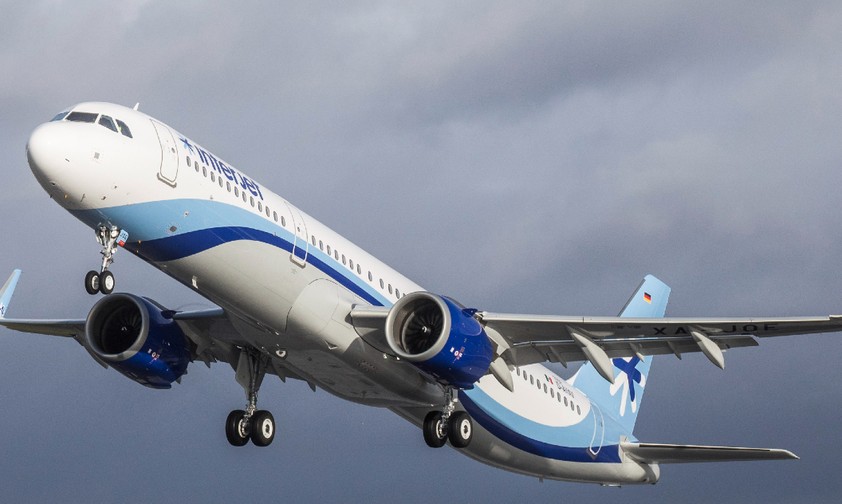 A321 Neo für Interjet, hier 2018 bei Airbus’ Testflügen: Rückkehr ist kleiner geplant.