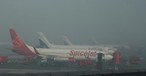 Smog am Flughafen von Delhi (Archivbild von 2017):  Miserable Sicht.