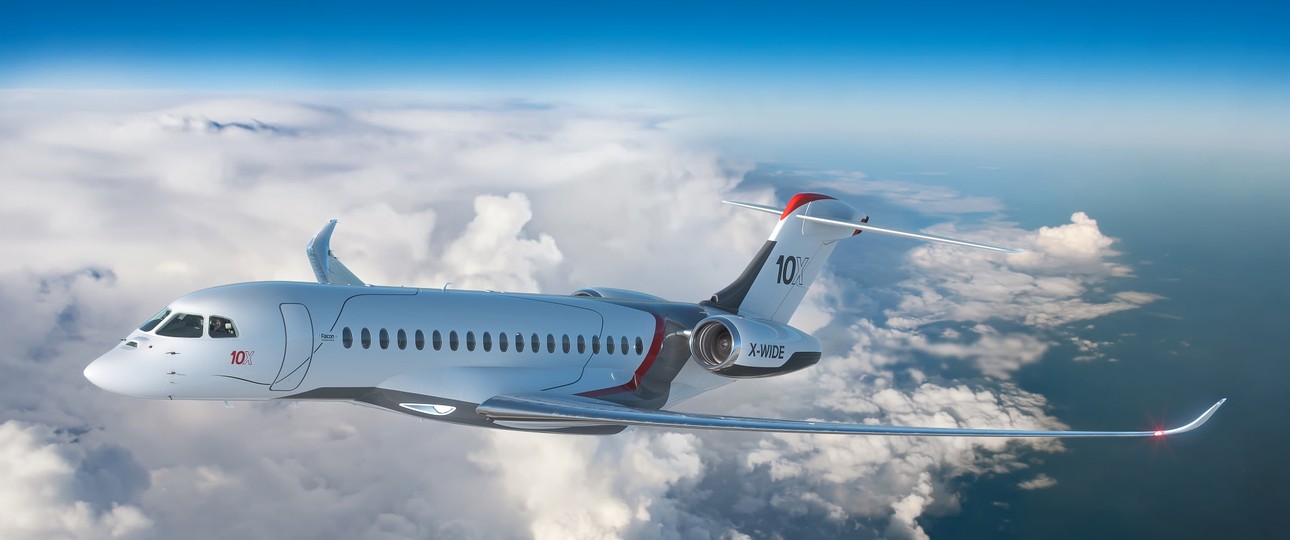 Dassaults neuster Businessjet: Mit der Falcon 10X hat der Flugzeugbauer ein neues Flaggschiff.