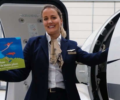 Silke Anckaert: Pilotin und Buchautorin.