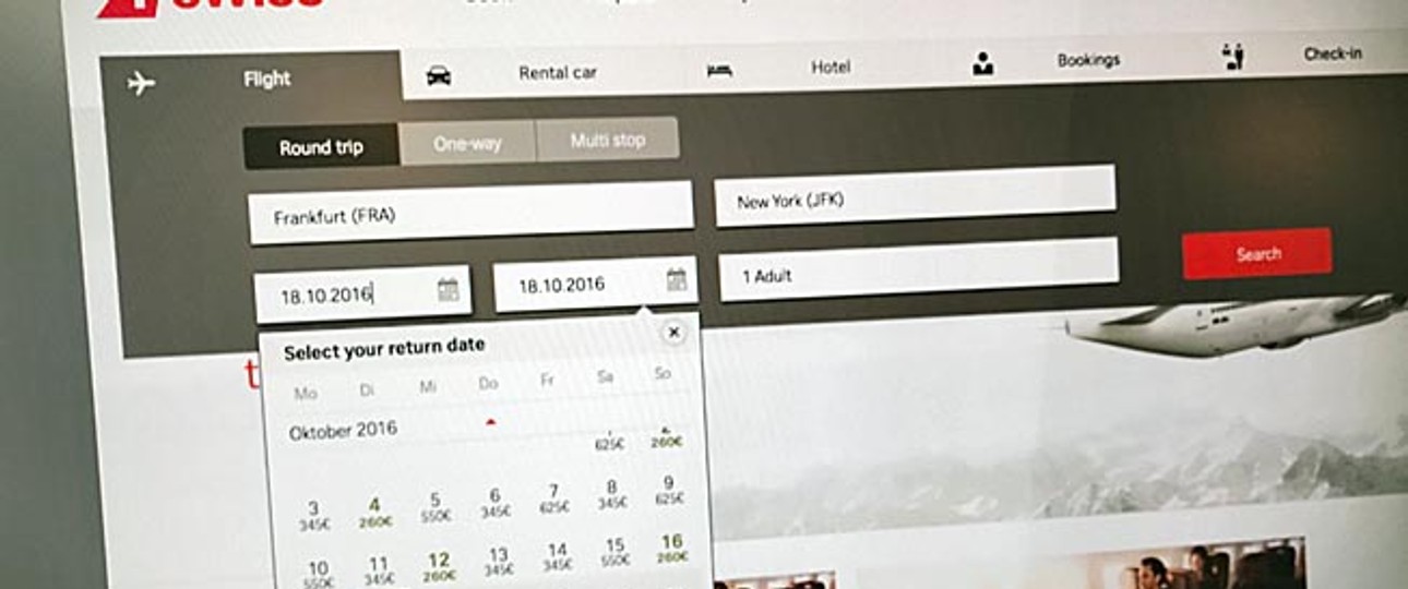 Der Ablauf der Buchungen wird bei allen Konzernairlines gleich sein. Neu sehen Kunden etwa schon bei der Eingabe des Datums die Preise.