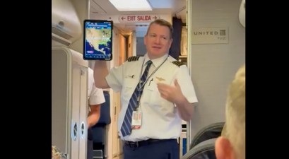 Pilot von United Airlines: Er erklärte das Wetter und scherzte.