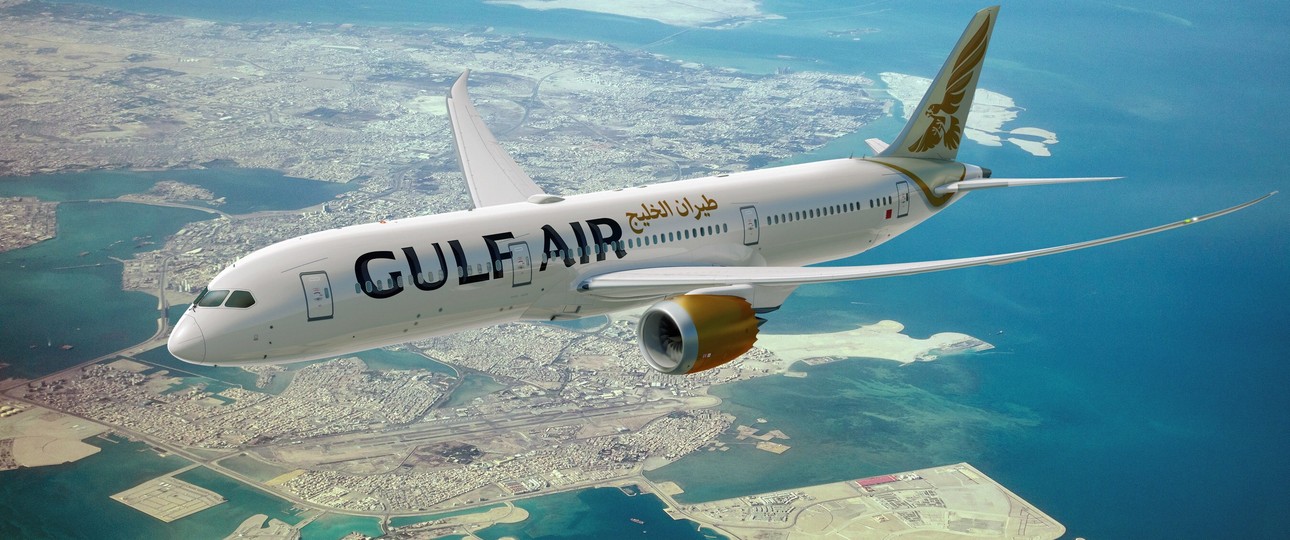 Boeing 787-9 von Gulf Air über Bahrain: Bald noch öfter zu sehen.