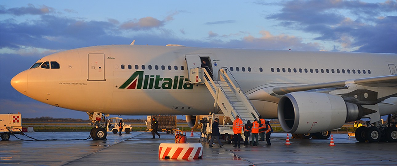 Airbus A330 von Alitalia: Mit diesem Jet fliegt der Papst.
