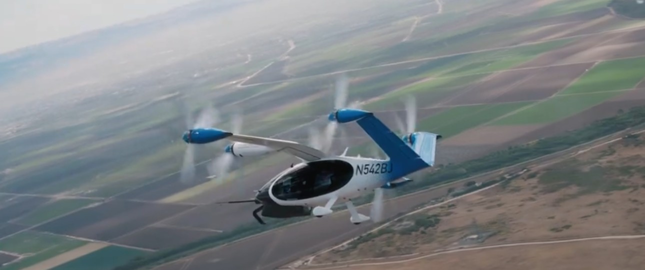Joby Aviation Flieger in der Luft: Das Lufttaxi flog am 24. Juni 841 Kilometer weit.