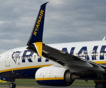 Boeing 737 Max von Ryanair: Ohne Internet unterwegs.