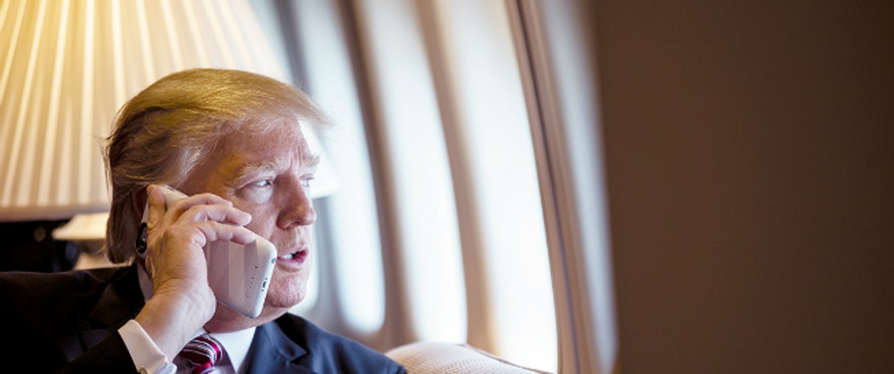 Donald Trump in der Air Force One: Die Boeing 747 wurde unsachgemäß gewartet.