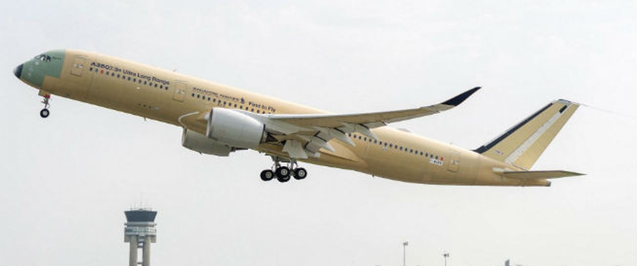 A350 ULR beim ersten Start: Schon bald soll der Flieger Passagiere transportieren.