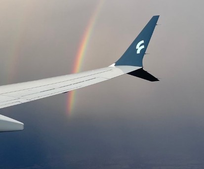 Flügelspitze eines Flyr-Jets: Jetzt am Boden.