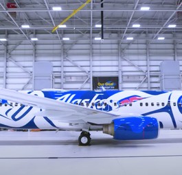 Boeing 737 erhält Lachs-Lackierung - in nur einer Minute