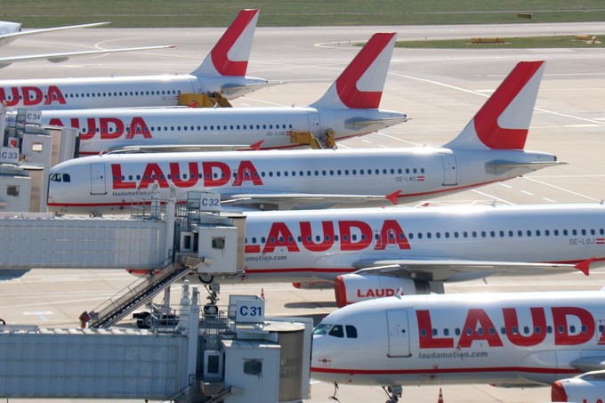 Flugzeuge von Lauda in Wien: Zufrieden mit der Zusammenarbeit.