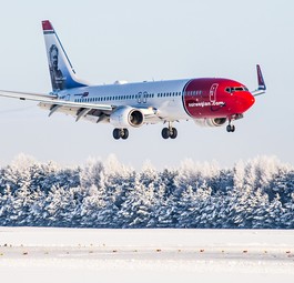 Boeing 737 von Norwegian: Im Winter nur noch in Norwegen unterwegs.