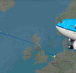 Flugverlauf von KL961: Der A330 landete nach fünf Stunden wieder in Amsterdam.