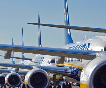 Boeing B737 von Ryanair: Zurück nach Reus und Girona.