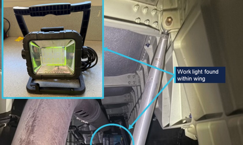 Die vergessene Lampe im Flügel: Der Airbus A380 von Qantas absolvierte mit ihr zwei Flüge.