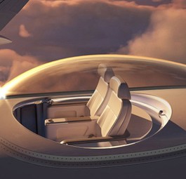 Kuppel-Erfindung von Windspeed: Das ist garantiert die beste Aussicht, die man im Flieger haben kann.