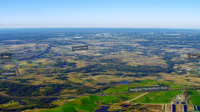 So sieht es heute aus, wo bald der neue Flughafen für Sydney entstehen soll.