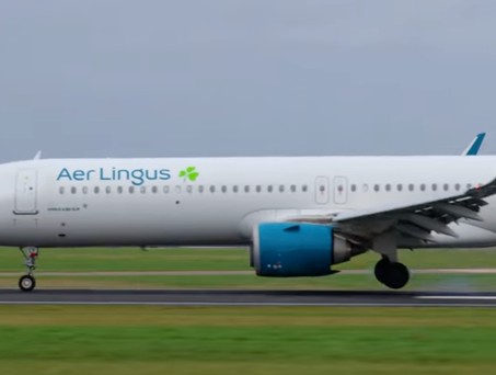 Airbus A321 XLR von Aer Lingus: Das Flugzeug mit der Kennung EI-XLT fällt auf unbestimmte zeit nach einer harten Landung aus.