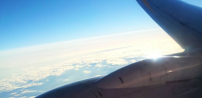Flug von München nach Istanbul - irgendwo über Rumänien.