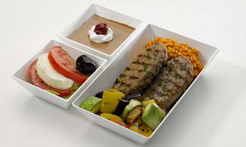 Menü von Turkish Airlines: Das Siegeressen.