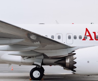 Boeing 737 Max in den Farben von AUA (Montage): Künftig eine Realität?