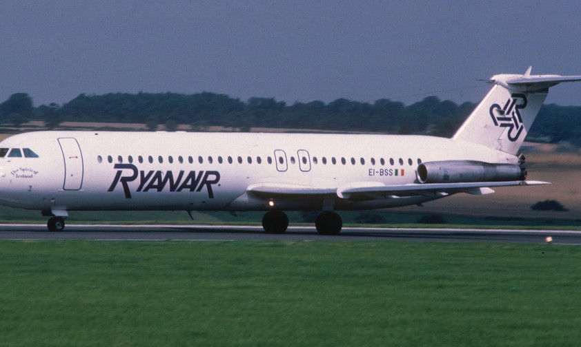 Eine BAC 1-11 von Ryanair im Jahr 1987: Es war das erste Düsenjet-Modell der irischen Fluglinie.