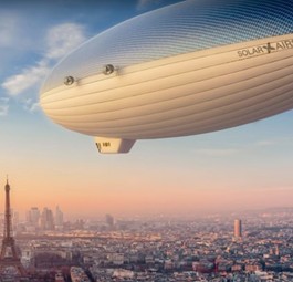 Eine Animation des Solar Airship One: 2026 soll die Welt in 20 Tagen umrunden.