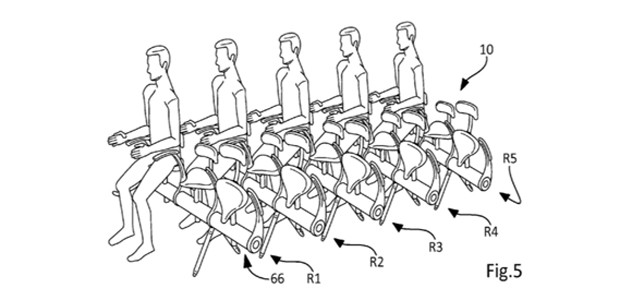 Zeichnung im Patentantrag: So stellt sich Airbus die Sattel vor.