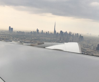 Start vom Dubai International Airport (hier zu in einem Airbus A380 von Emirates): Der israelische Geheimdienst hat ein Problem mit dem Flughafen.