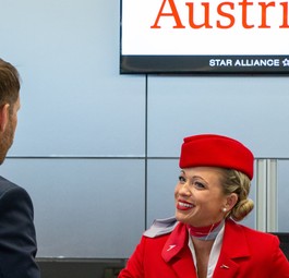 Check-in bei Austrian Airlines: »Würden Sie sich jetzt bitte noch zum Coronatest begeben?»