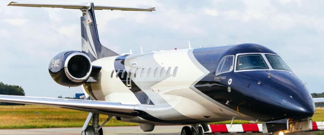 Air Hamburg's Embraer Legacy 650E: the last newbie.