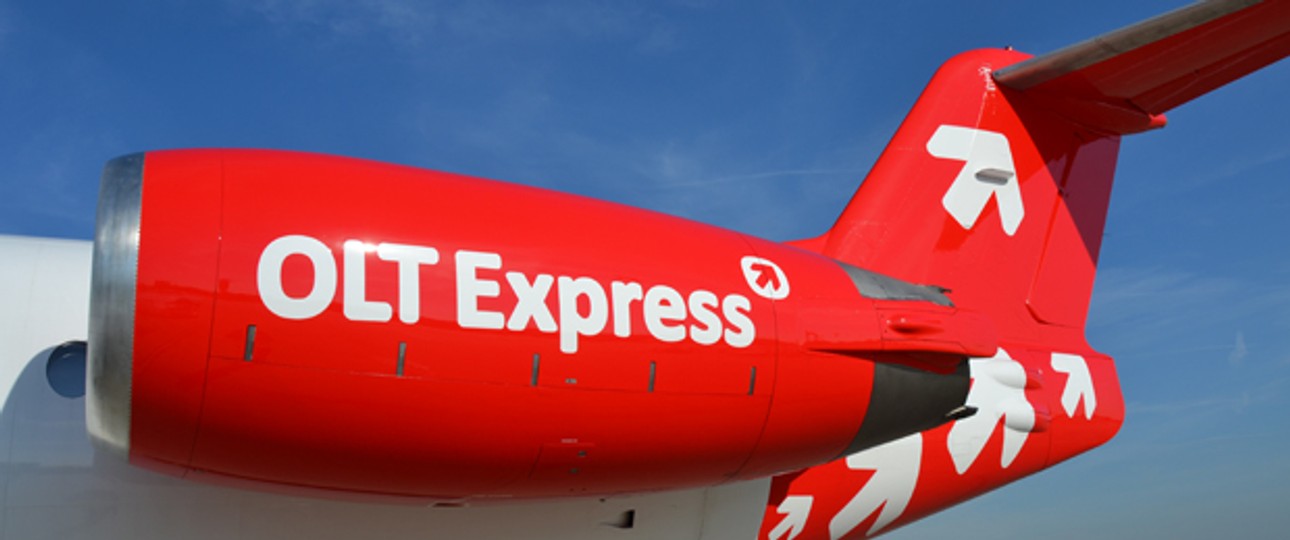 Heck einer Fokker 100 von OLT Express: Keine Investoren gefunden.