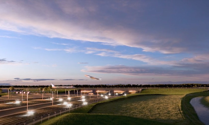 Konzept: Die neue Piste in London Heathrow soll über die Straße führen.
