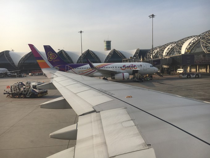 <strong>Rang 6: </strong>Singapur - Bangkok Suvarnabhumi (76.257 Sitzplätze). Hier zu sehen ist der Flughafen Bangkok Suvarnabhumi.