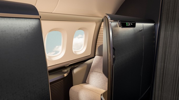 Der neue First-Class-Sitz von British Airways wird ab Mitte 2026 abheben.