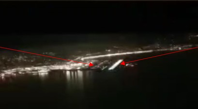 Zwei Pisten in Nizza: Eine ist deutlich heller beleuchtet als die andere.