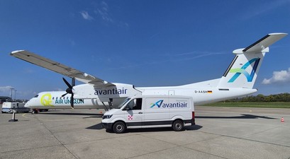 De Havilland Canada Dash 8-400 von Air Uniqon: Die Flüge werden von Avanti Air durchgeführt.