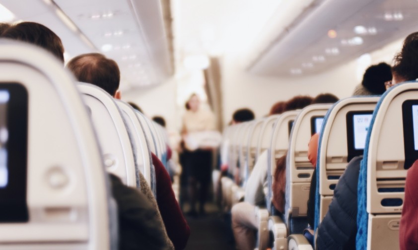 Airplane cabin: Air is almost as sterile as an operating room.