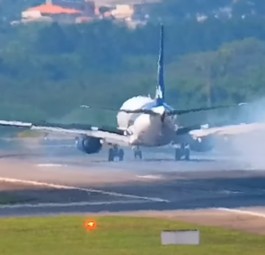 Boeing 737 verliert bei harter Landung Stück des Winglets