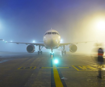 Jet am Flughafen: Die Wetterbedingungen werden sich ändern.