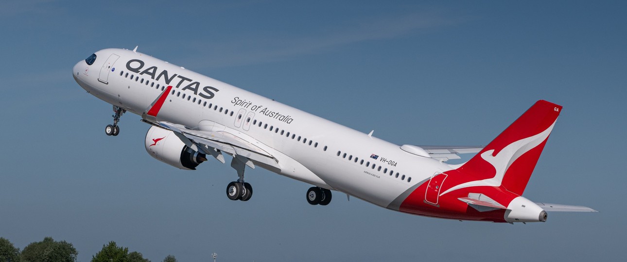 Der erste Airbus A321 XLR von Qantas: Nicht alle, die folgen, werden die gleiche Kabine haben.