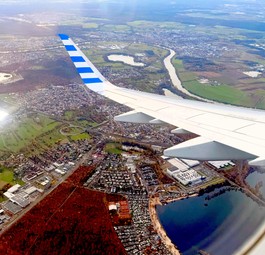 Blick aus einem Airbus A321 von Condor: Bald auch in London möglich.