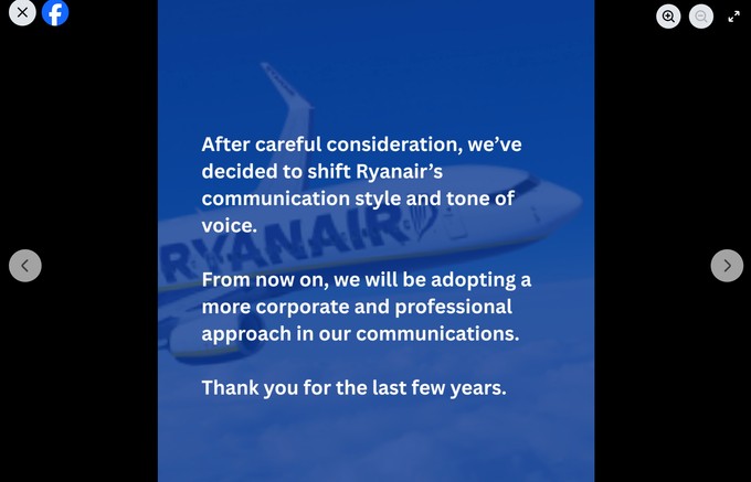 Ryanair veröffentlichte schon am 31. März um 18:00 Uhr ein Statement auf ihren Social-Media-Kanälen. Die Airline kündigte an, ihre Kommunikationsstrategie nach «sorgfältiger Überlegung» ändern zu wollen. Künftig wolle man einen professionellen und sachlichen Ansatz verfolgen. Wer Ryanair kennt, ahnt sofort: Das kann nur ein Aprilscherz sein. Die Iren sind schließlich berühmt für ihre provokante Kommunikation und Selbstironie, wie etwa der jüngste Streit mit Elon Musk zeigte.