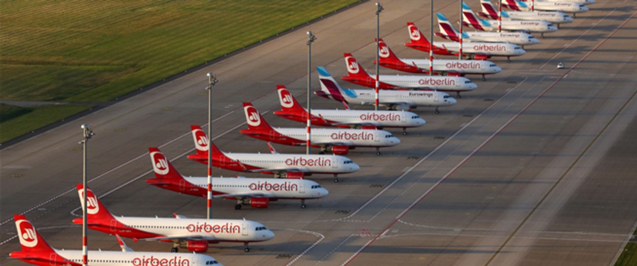 After the demise of Air Berlin in 2017, the airport was already used as a parking lot.