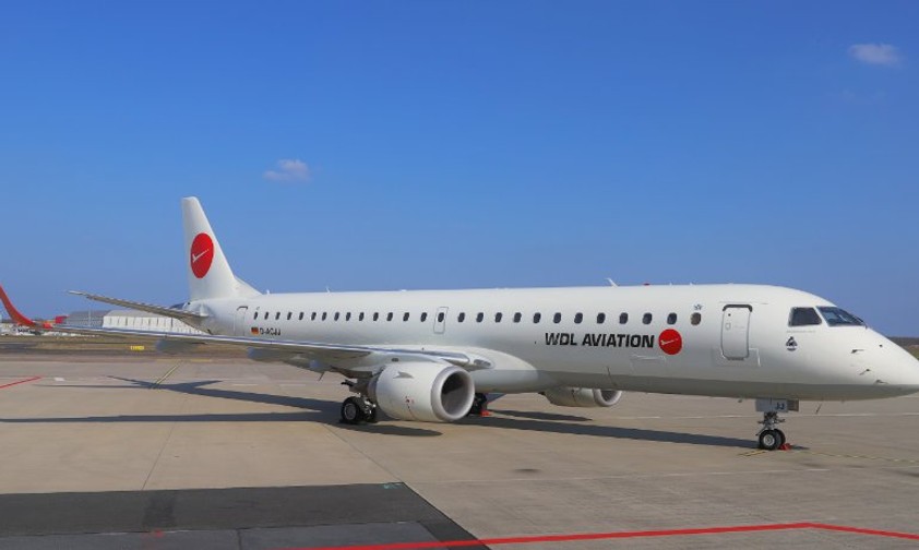 Embraer E190 von WDL Aviation: Die Mutter Zeitfracht hat in der Luftfahrt viel vor.