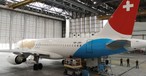 Airbus A319 von Chair Airlines: Zusammenstoß zwischen dem Flieger und einer Tür des Hangars.