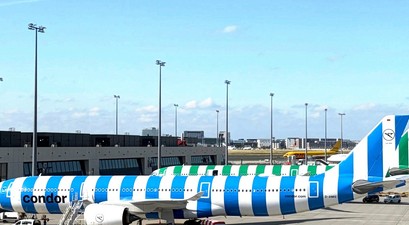 Airbus A330 Neo von Condor in Frankfurt: Die Fluglinie muss sparen.