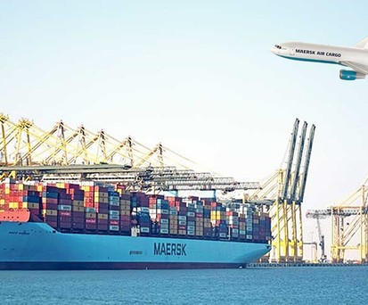 Schiff und Flugzeug von Maersk: Breiteres Angebot.